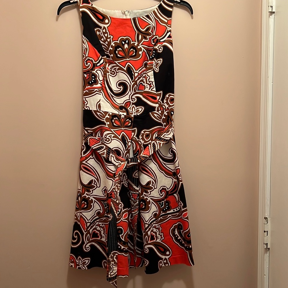 Merona Belt Pleat Front Back Zipper Dress